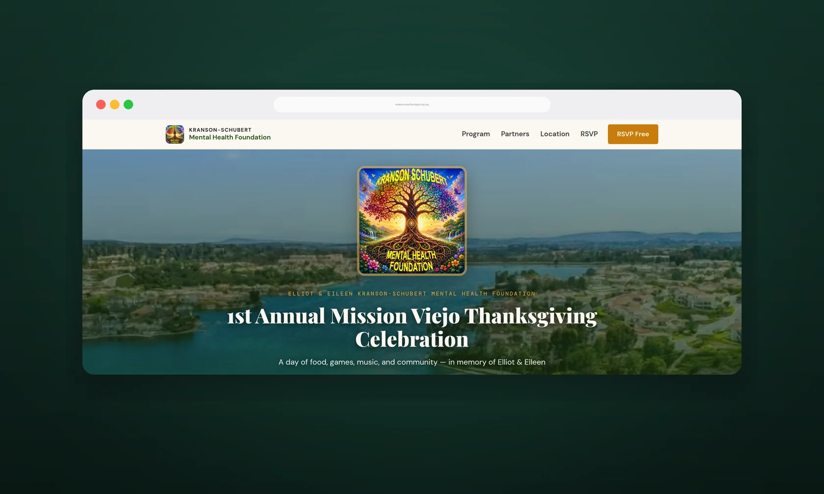 The 1st Annual Mission Viejo Thanksgiving Celebration home page